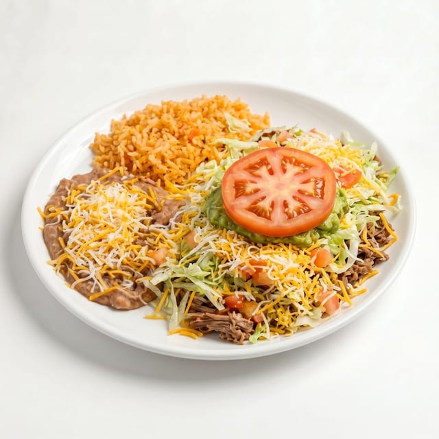 Combo #3 - 2 Cheese Enchiladas, Rice, Beans & Guacamole.